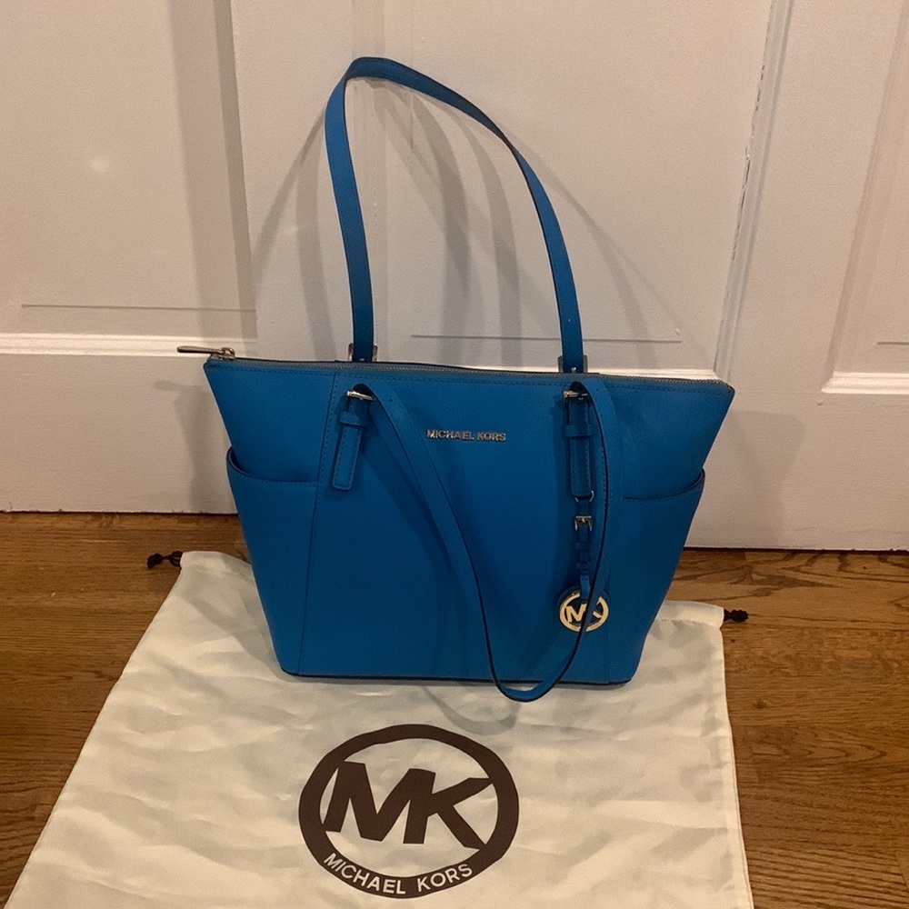 Michael Kors Teal Jet Set Tote